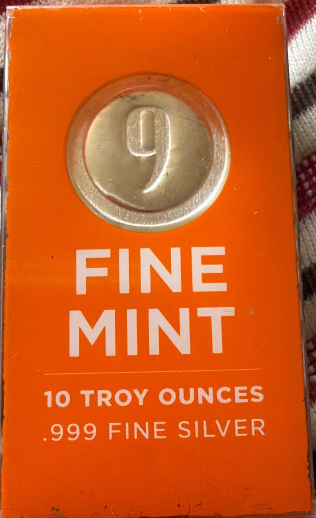 9 Fine Mint 10 Troy Ounce Silver Bar