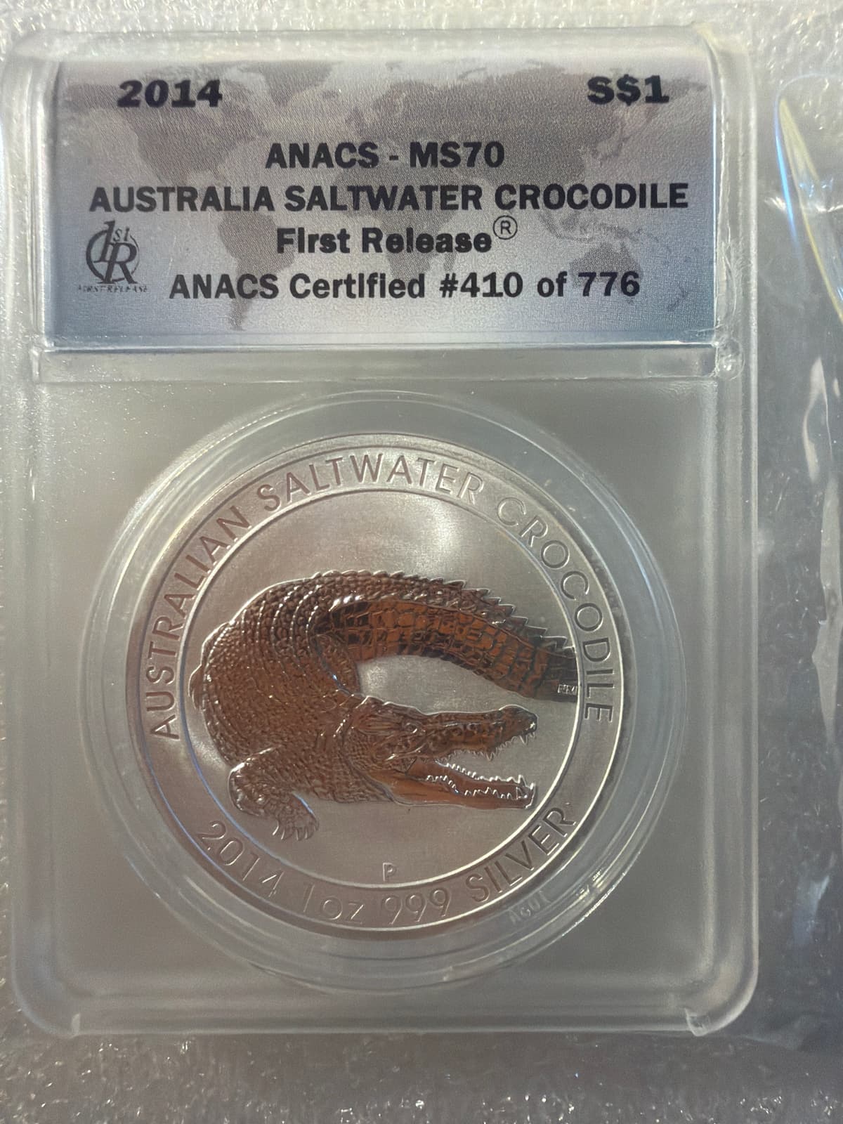 2014 Australia Saltwater Crocodile 1 oz Silver