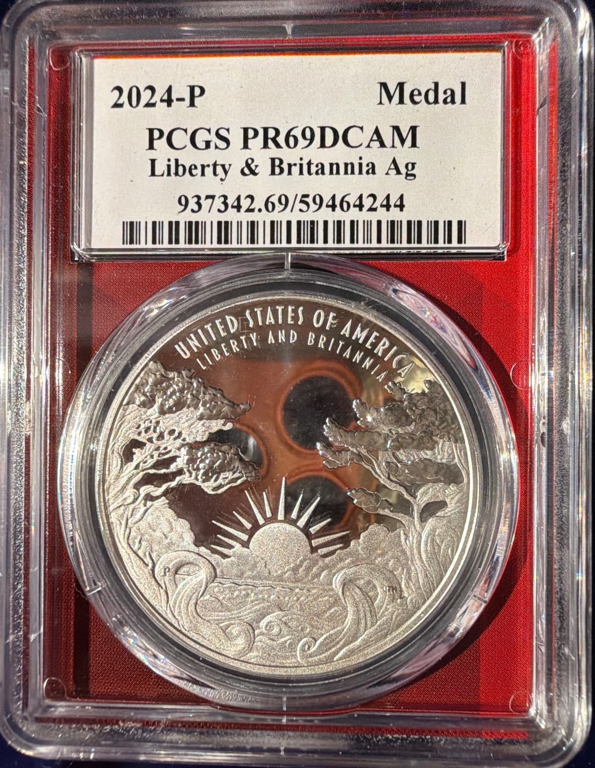 2024-P Liberty & Britannia Ag Silver Medal PCGS PR69DCAM