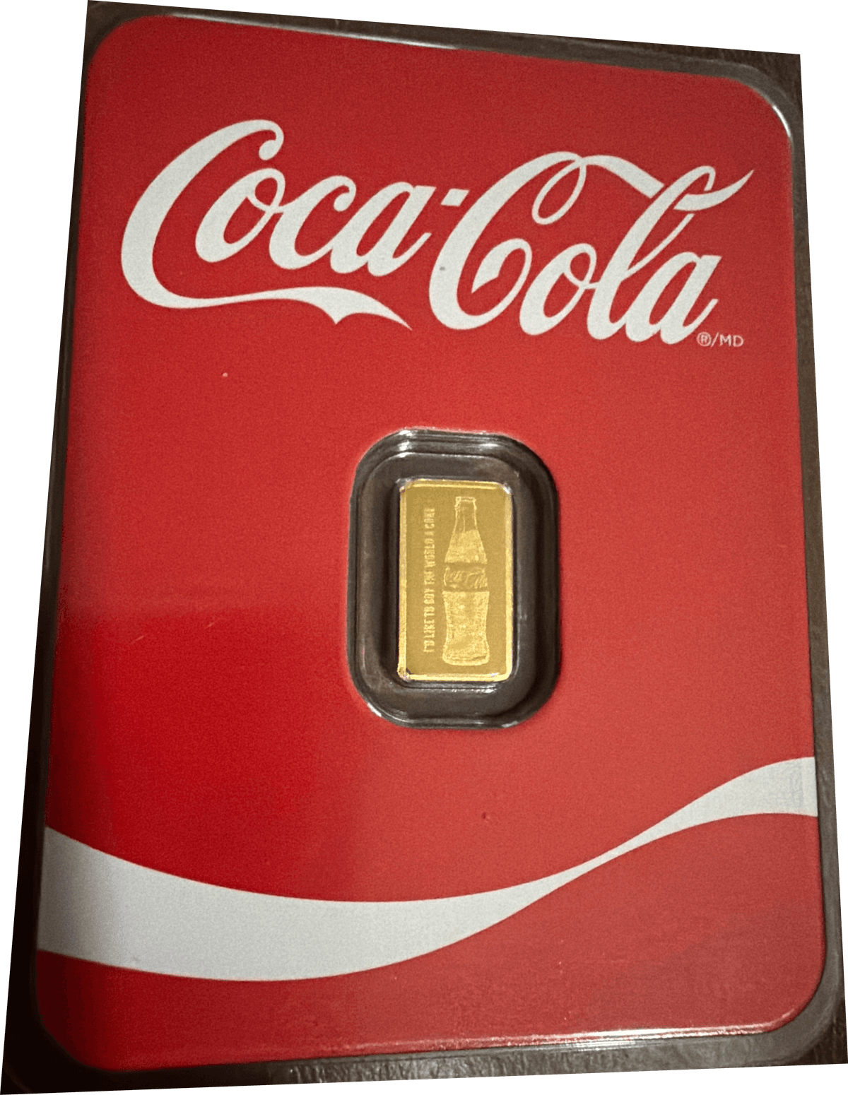 Coca-Cola 1 Gram Gold Bar - Commemorative Bottle Design